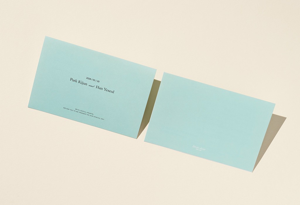 티파니 블루(블랙인쇄Ver) 청첩장 미리보기 3