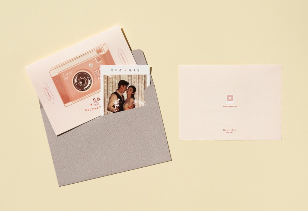 핑크빛, 폴라로이드 청첩장 미리보기 3
