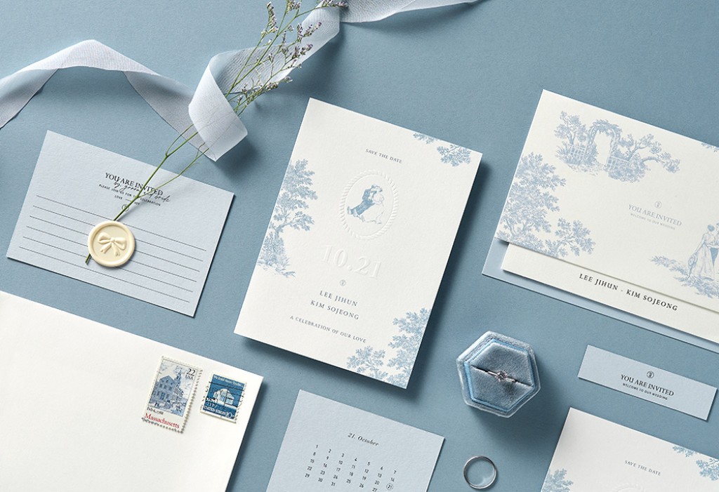 클래식 드로잉 청첩장 미리보기 1