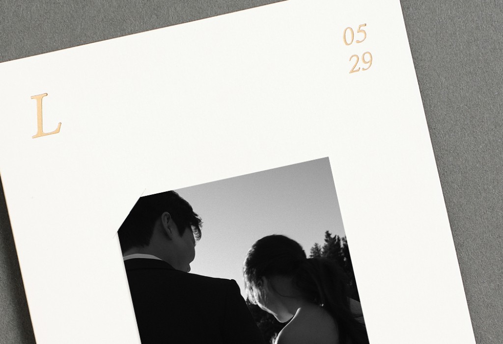 골든 화이트 청첩장 미리보기 2