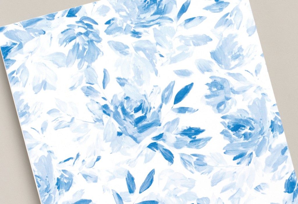 블루 보타닉 청첩장 미리보기 3