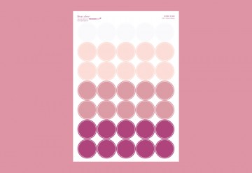 로즈핑크 도트스티커