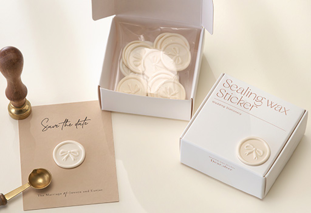 화이트리본_실링스티커 기본 이미지