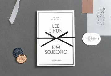 관련 상품 블랙 리본 청첩장