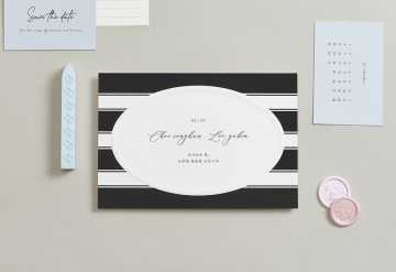 관련 상품 블랙 라인 청첩장